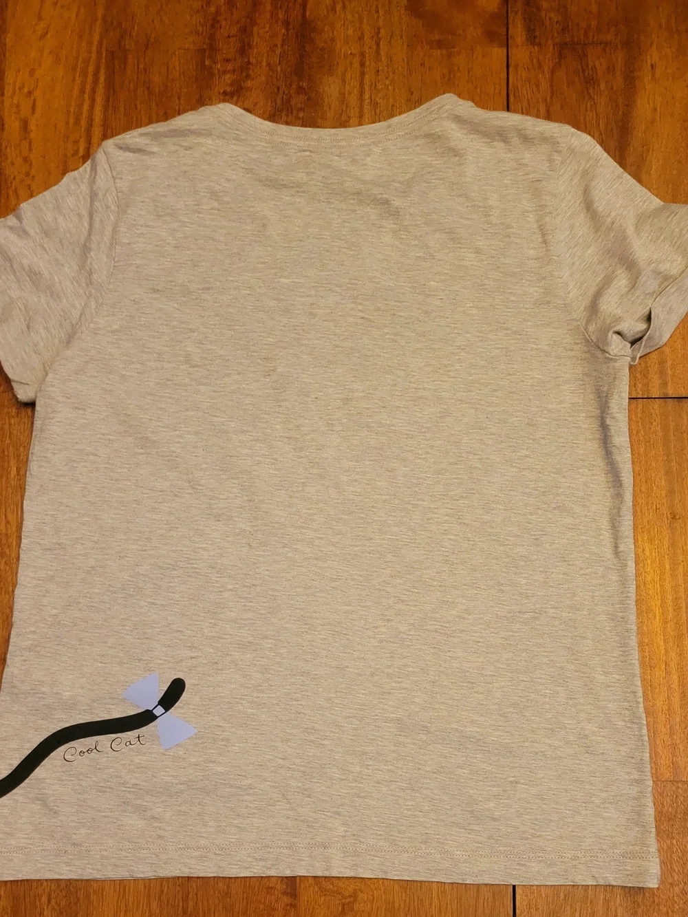 kate spade Heather Gray Tee with Black Cat Print